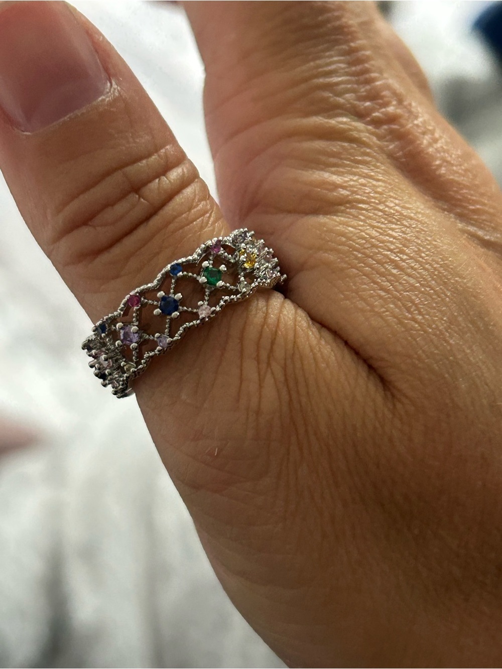 4/$100 woman ring size 9 multi-stone
